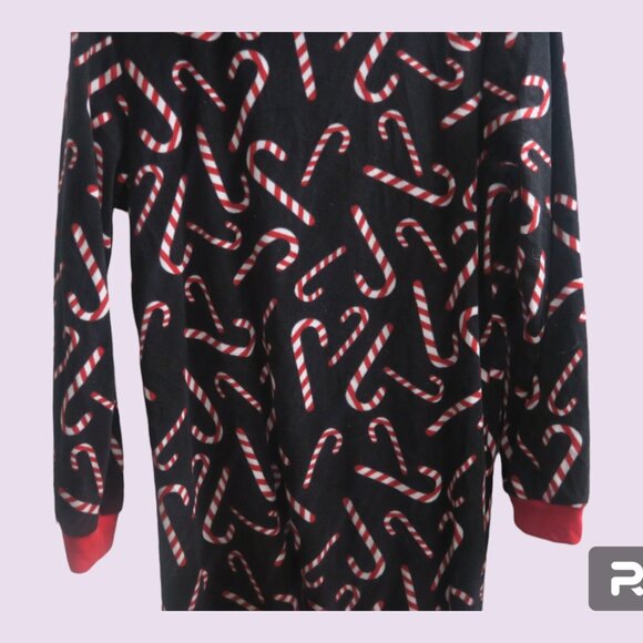 Prince of Sleep style 65729-10179 candy cane onesie christmas pj pajamas black - Picture 5 of 9